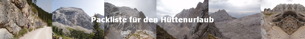 Packliste fr den Httenurlaub